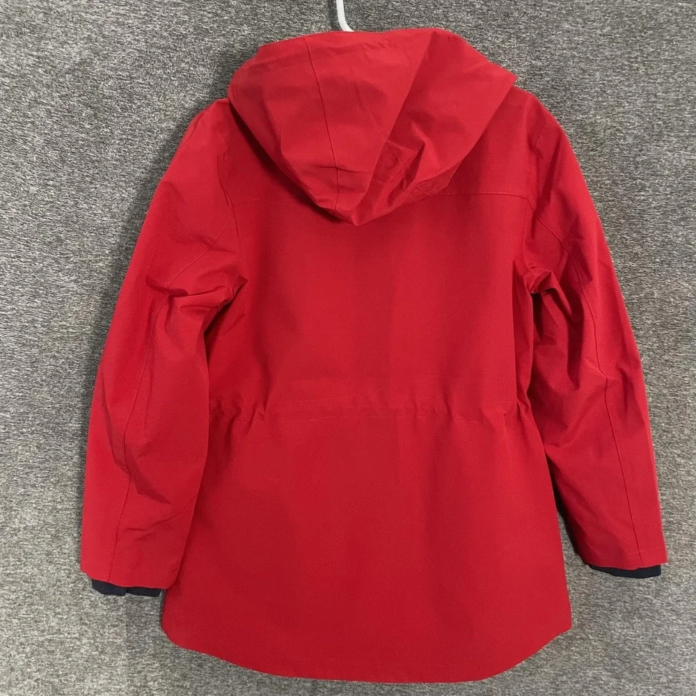 Pendleton Parka Coat Womens Small Red Hooded Softshell Full Zip Lined Mid Length - Picture 8 of 9